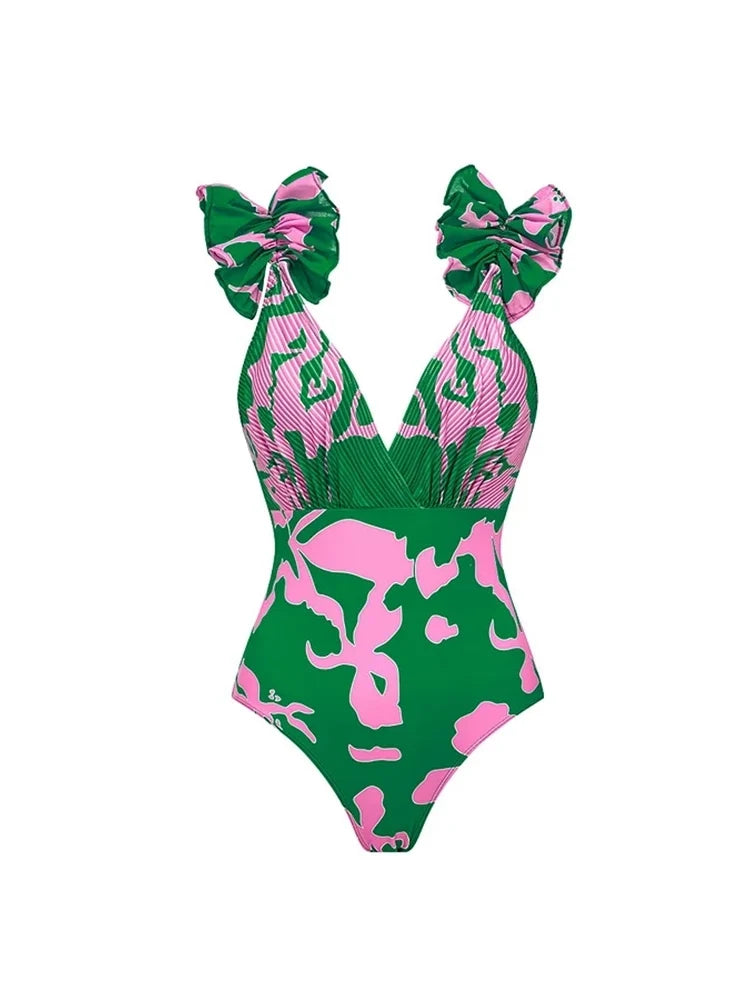 Floral Print Resort Swimsuit Set