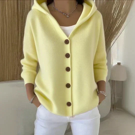 Mercedes Knitted Hoodie, view 4 - Elena Harper