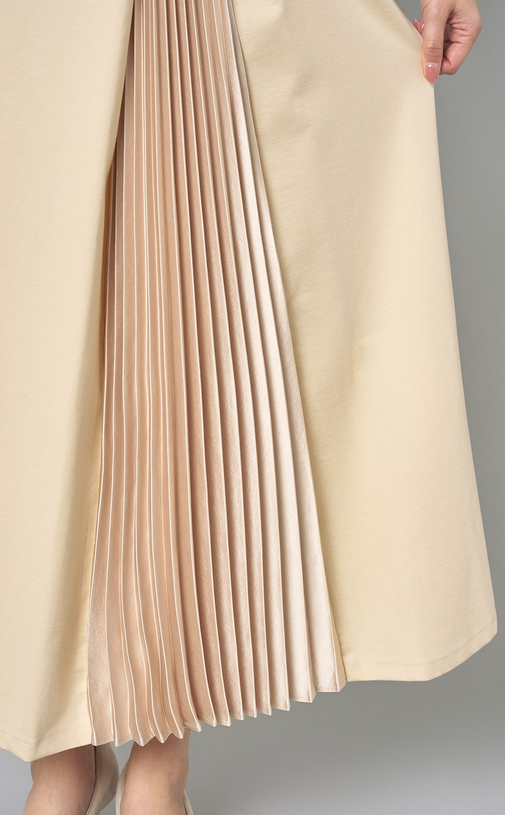 Dress with Side Pleats - Elena Harper