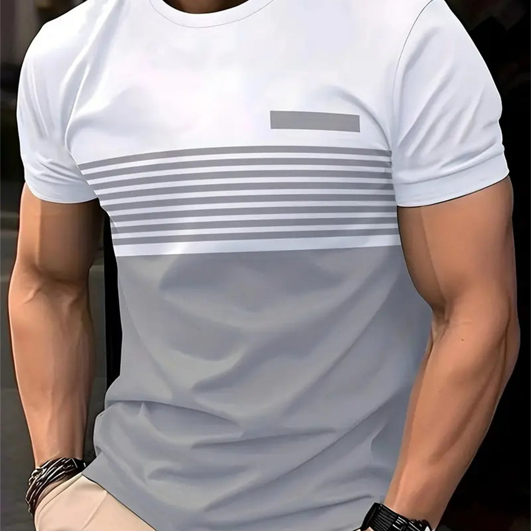 ELENA HARPER™  |  ASYMMETRICAL STRIPED SHIRT FOR MEN