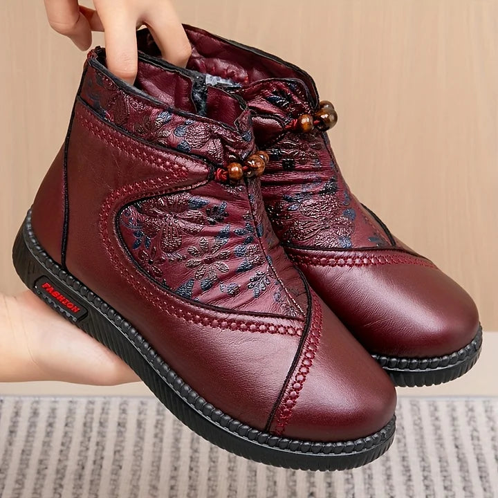 Rosina Comfortable Leather Ankle Boots, view 2 - Elena Harper