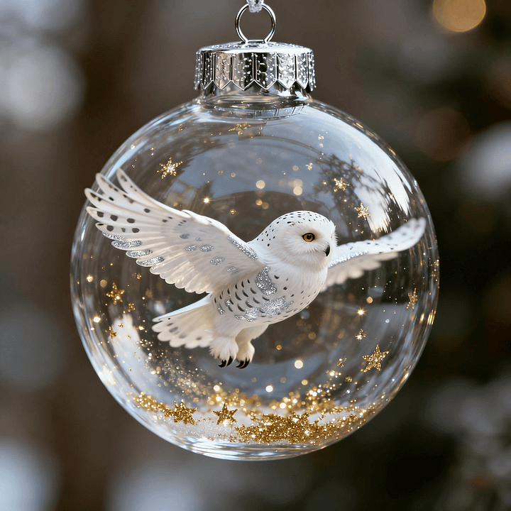 FrostFlight Collection of Glass Christmas Ornaments with Cute Birds, view 4 - Elena Harper