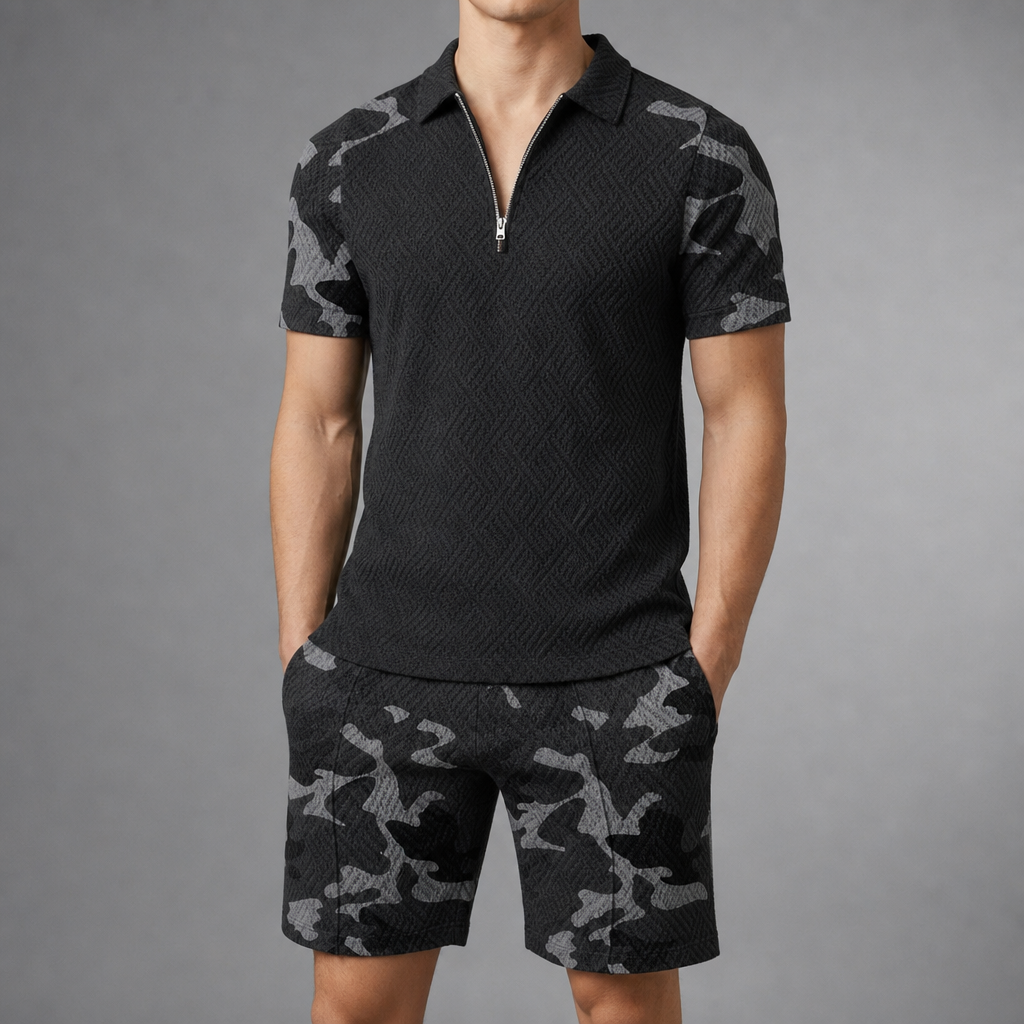Anzio Camo Polo Co-Ord Set