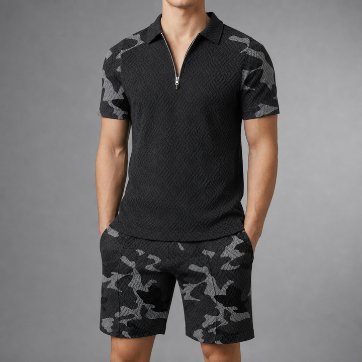 Anzio Camo Polo Co-Ord Set
