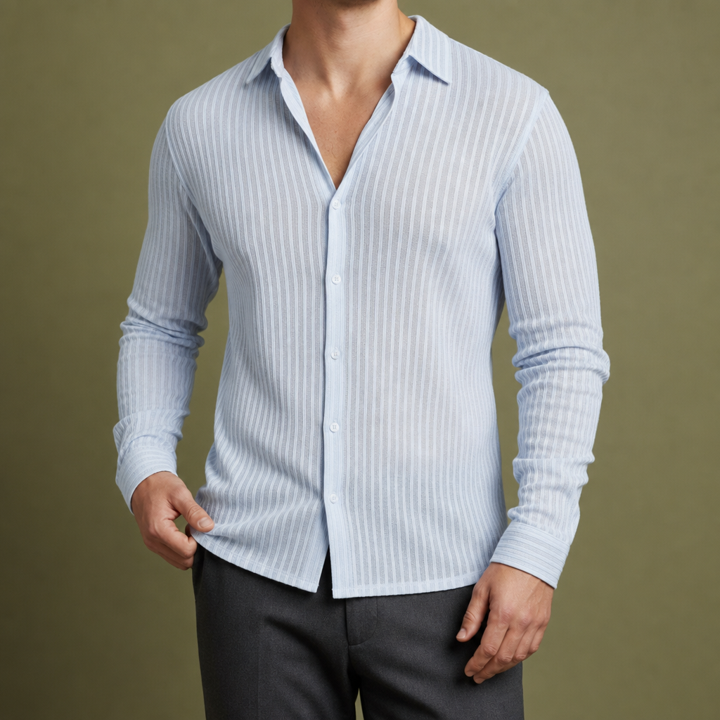 Caceres Striped Lapel Shirt