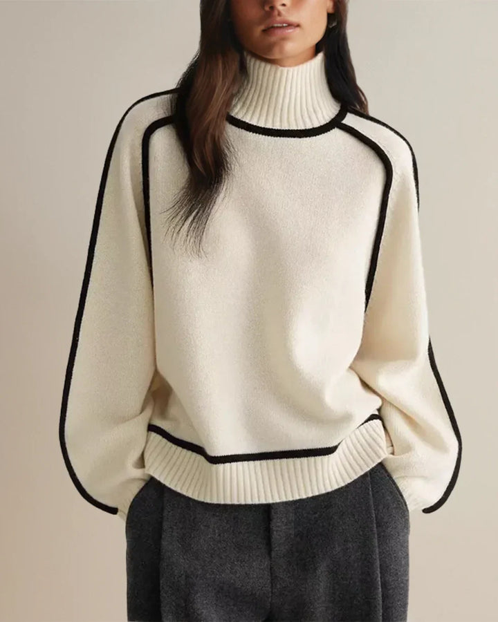 Karina Elegant Turtleneck Sweater, view 3 - Elena Harper