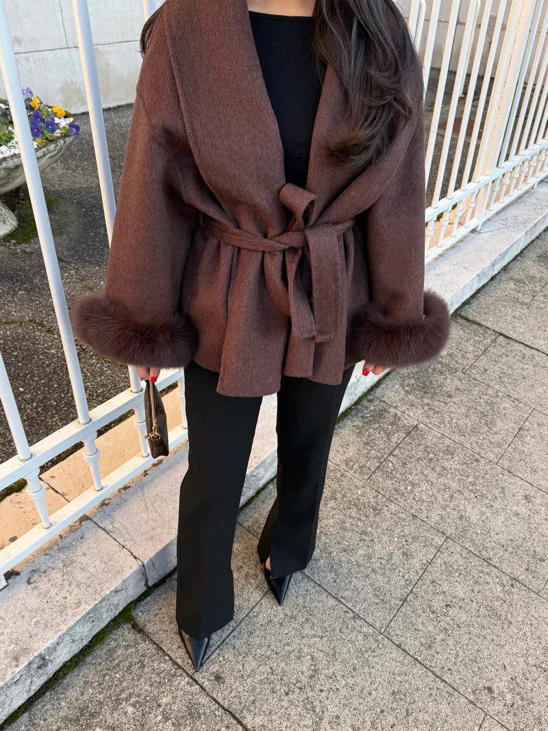Noridale Elegant Custom Velvet Coat, view 6 - Elena Harper