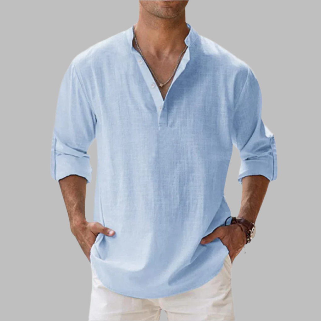 Men’s Relaxed Linenblend Summer Shirt - Elena Harper