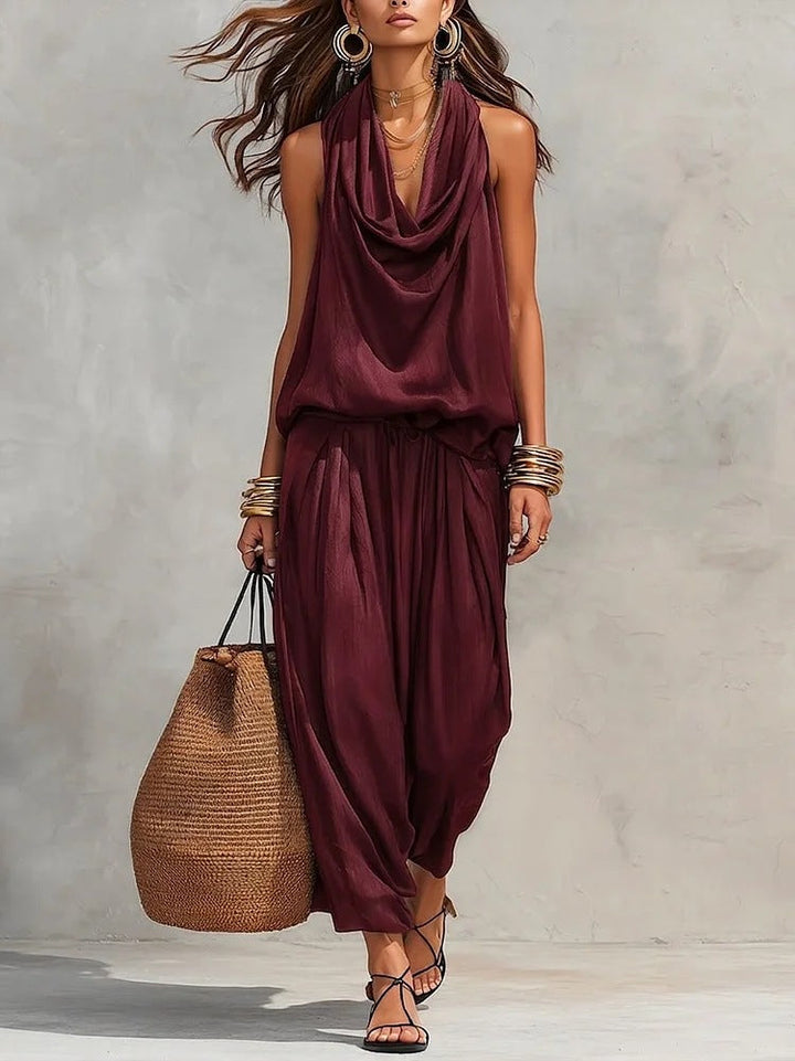 Yuna™ | Elegant Draped Two-Piece Set