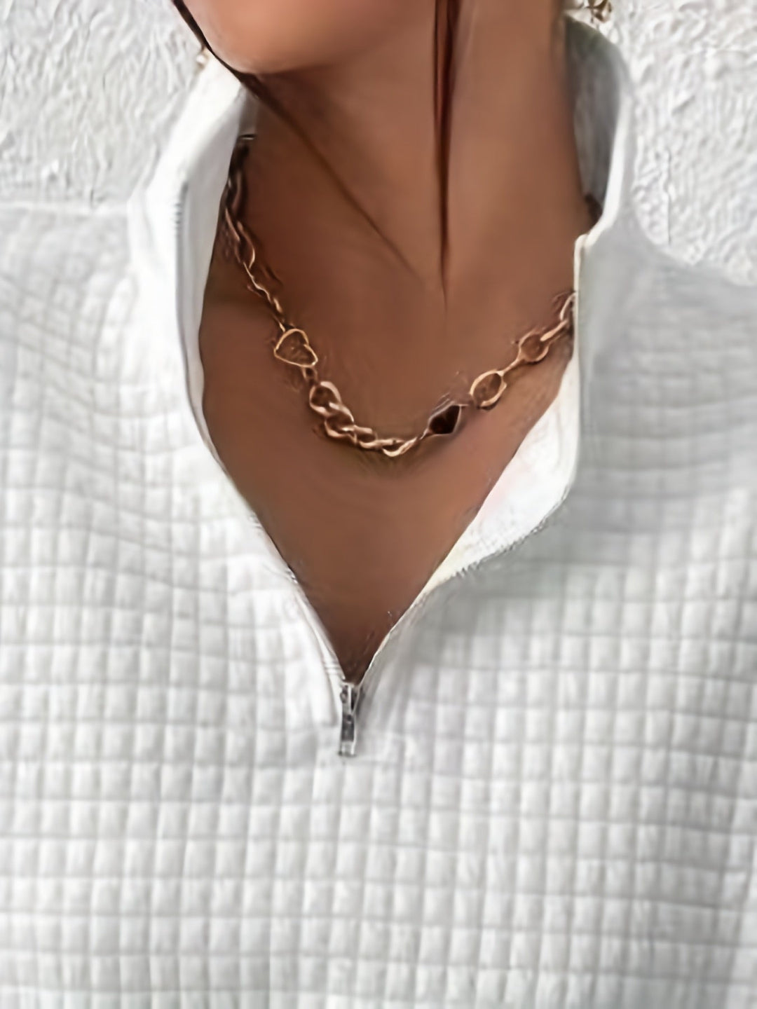 Adelina | Women's Quarter-Zip Textured Sweater with Relaxed Cut