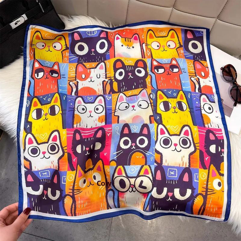 Casual Cat Print Scarf