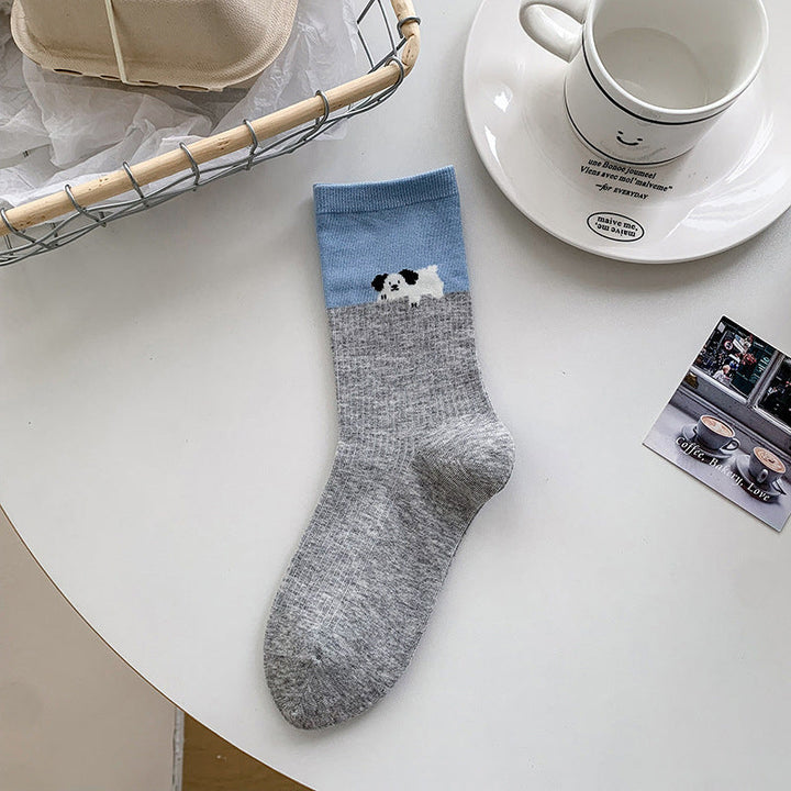 Casual Socks with Puppy Print