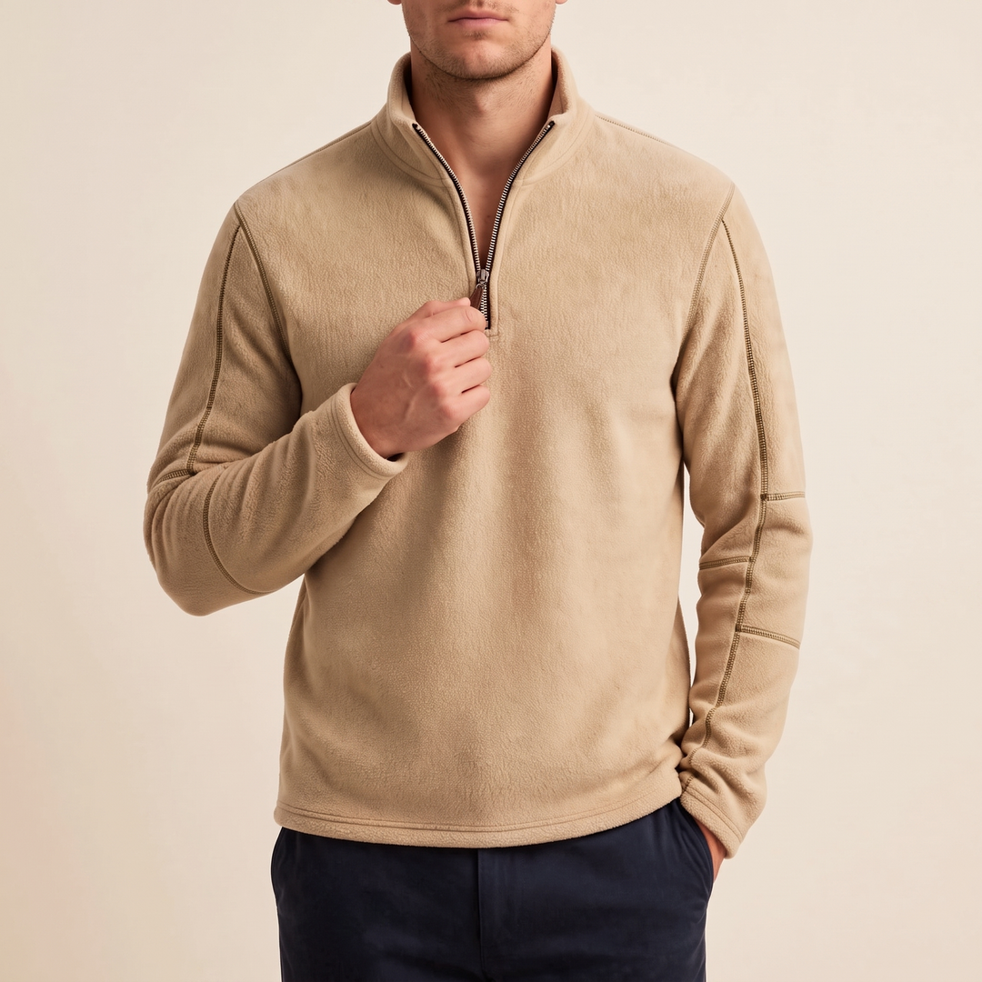 David | Warmer and Comfortable Fleece Zip-Up Pullover for Men