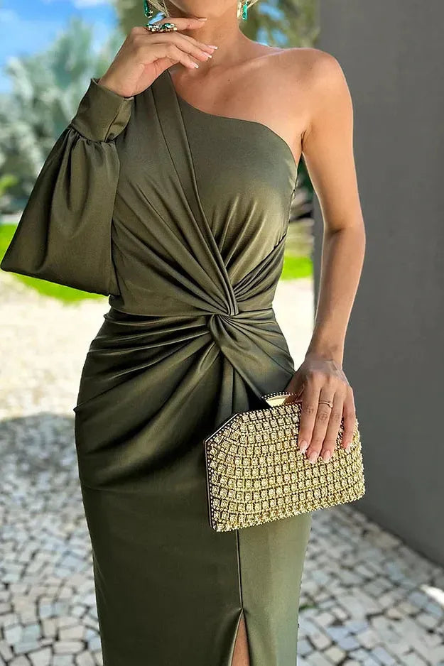 The Luxe One-Shoulder Gown - Elena Harper