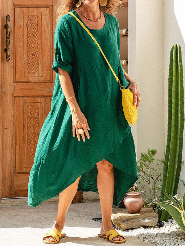 Aiva Retro and Cozy Autumn Dress - Elena Harper