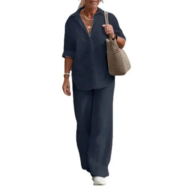 Mia | Airy and Elegant Women's Linen Two-Piece Set