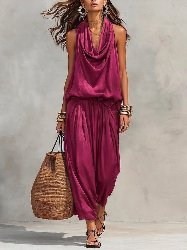 Yuna™ | Elegant Draped Two-Piece Set
