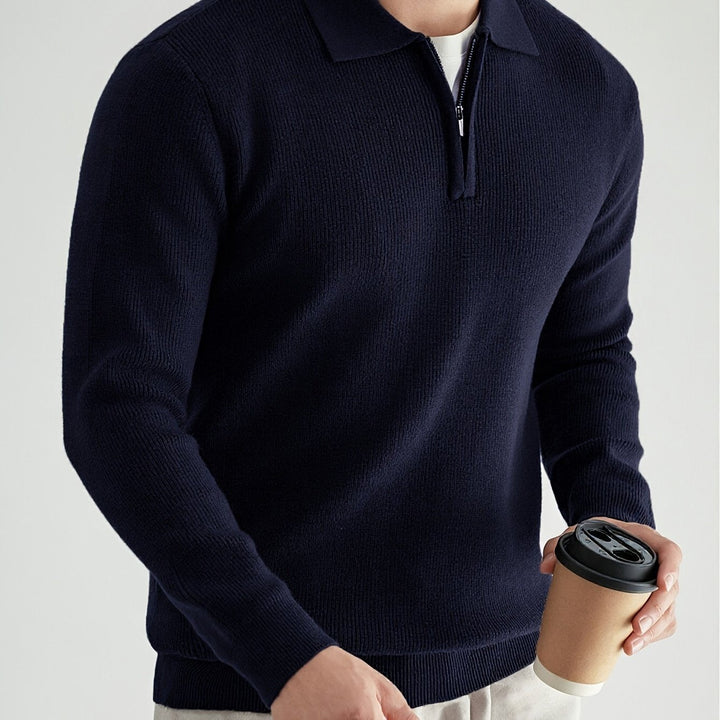 Alexander | Refined Quarter-Zip Polo Sweater for Everyday Wear