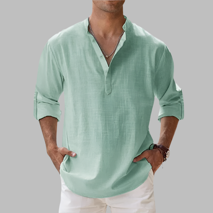 Men’s Relaxed Linenblend Summer Shirt, view 10 - Elena Harper