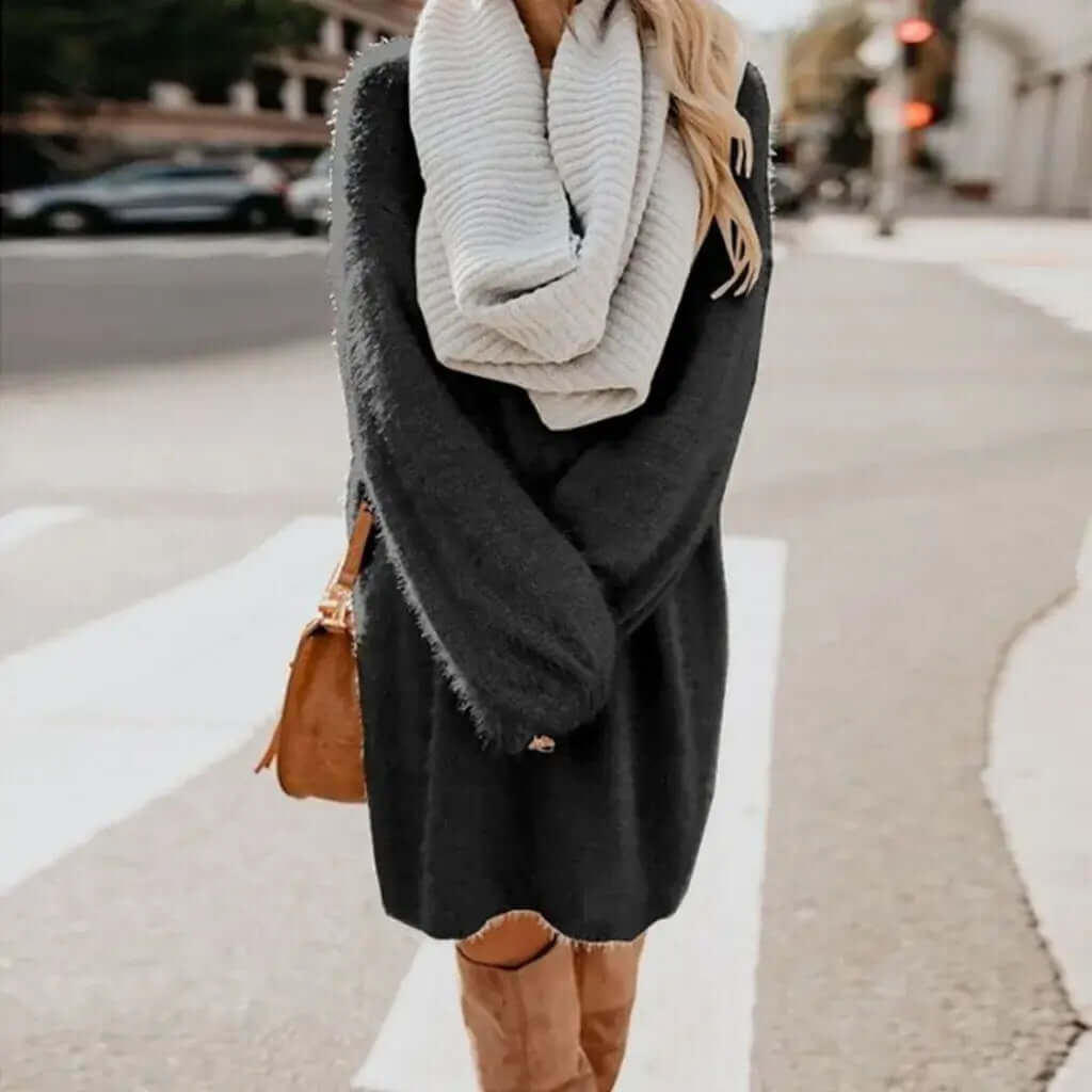 Mini Dress with Loose Sleeves