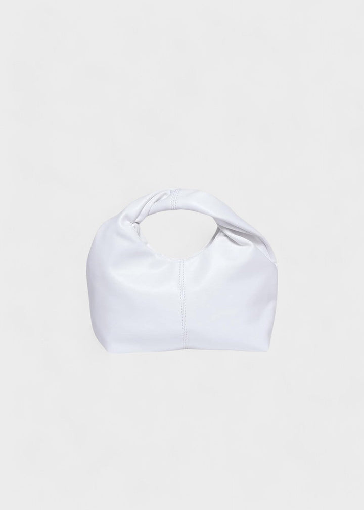 Women's hobo bag with round handle, synthetic leather, modern design - Malva