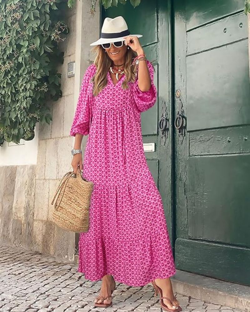 Sandy Comfortable and Trendy Long Dress - Elena Harper