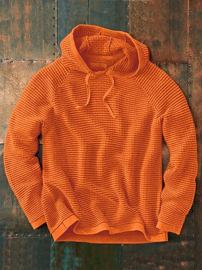 PETER – TEXTURED KNIT HOODIE