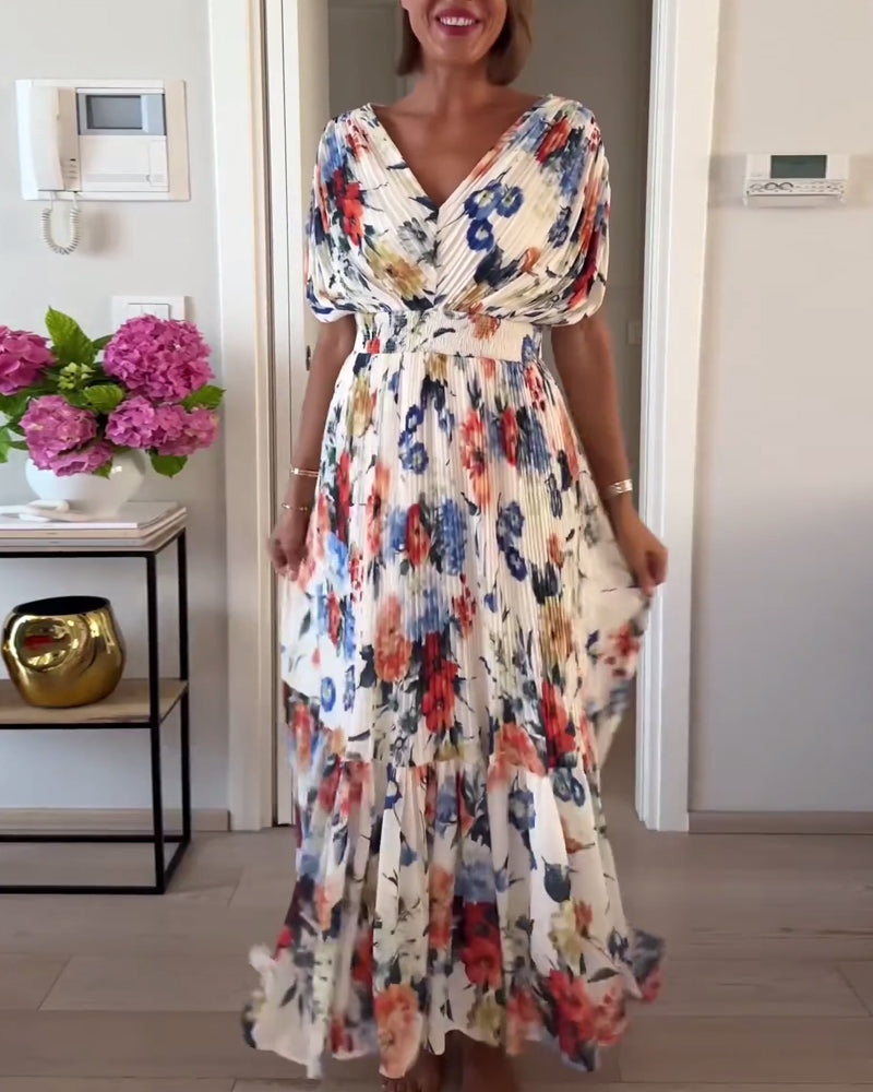 Florelle Elegant Floral Dress - Elena Harper