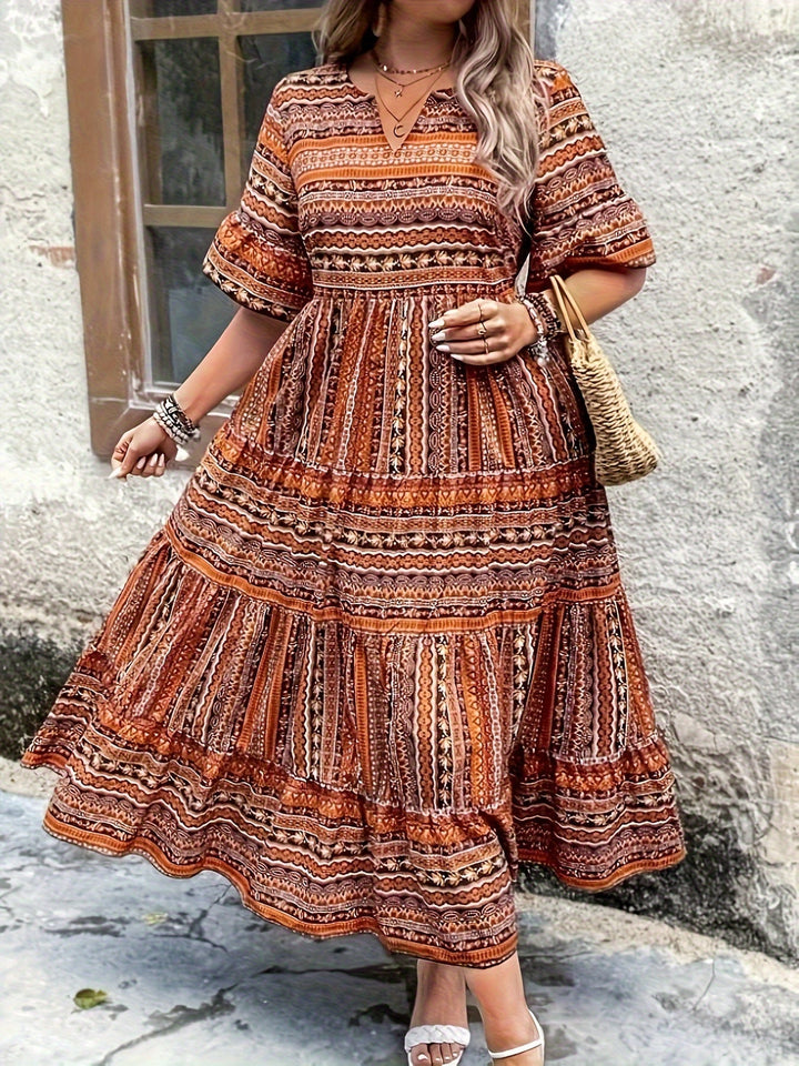 Marina Ethnic Flowy Dress - Elena Harper