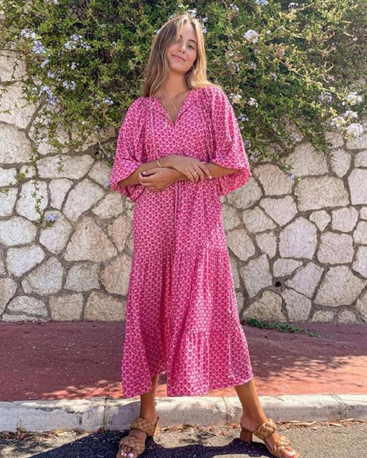 Sandy Comfortable and Trendy Long Dress - Elena Harper