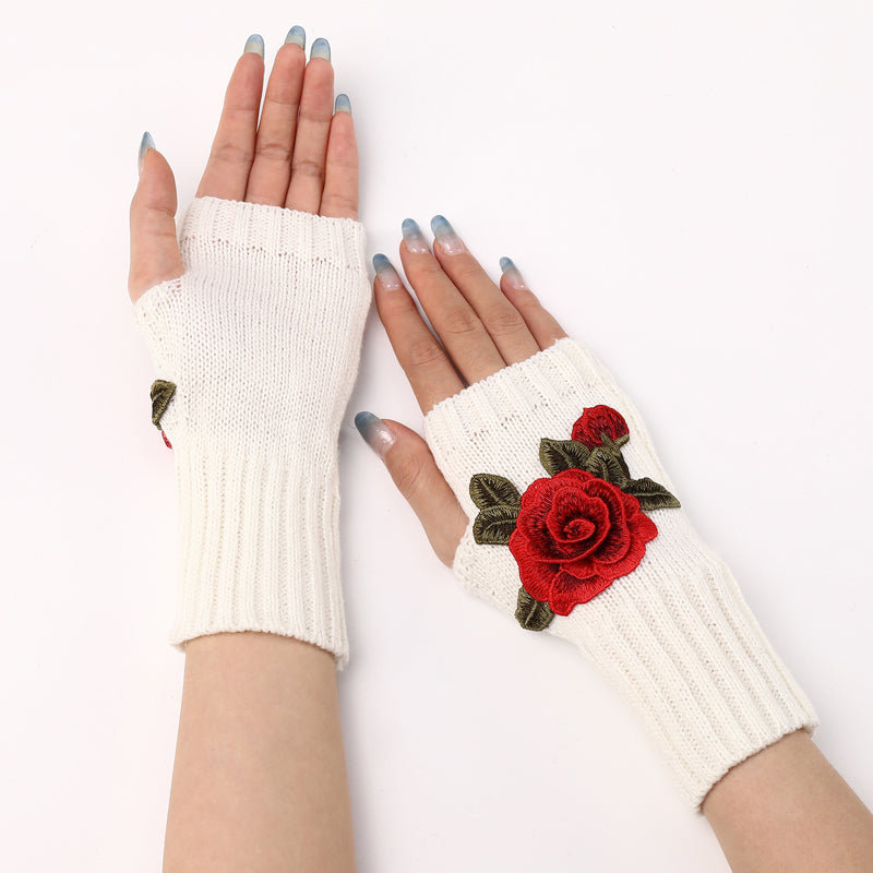 Warm Flower Gloves