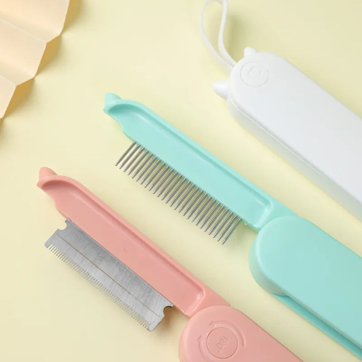 Electric Pet Detangling & Grooming Brush for Cats & Dogs