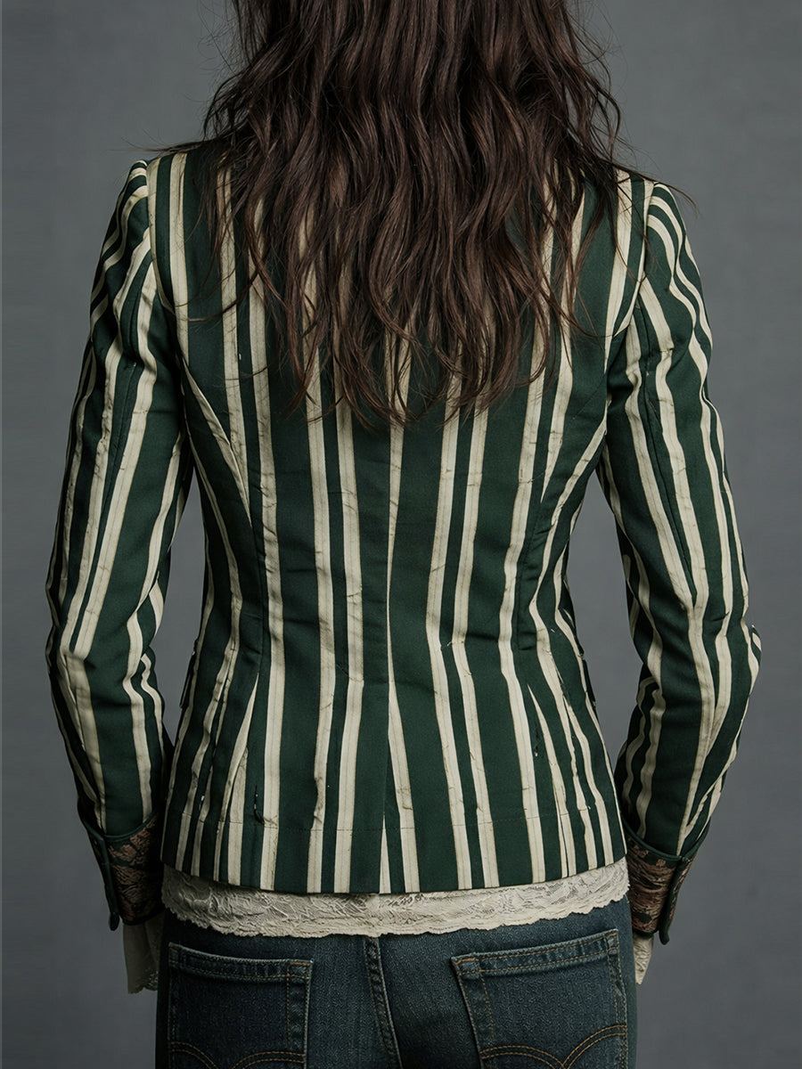 Avenorix Floral Print Blazer with Structured Shoulder for Women - Elena Harper