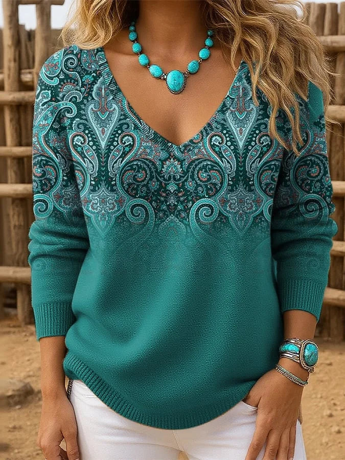 Danai Elegant Long Sleeve Sweater, view 2 - Elena Harper