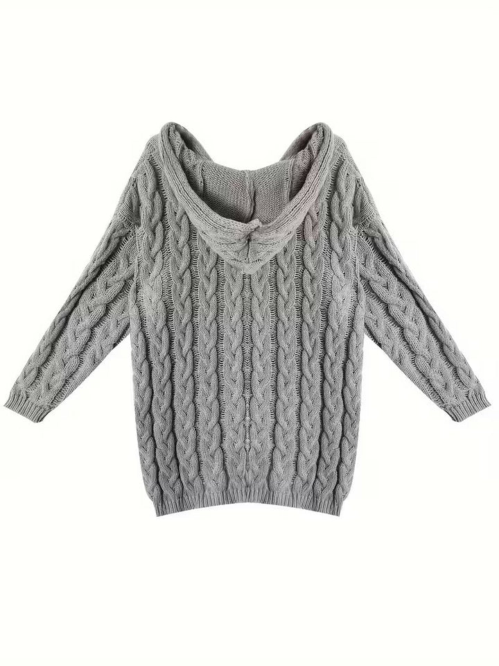 ISLA – CHUNKY KNIT HOODED SWEATER