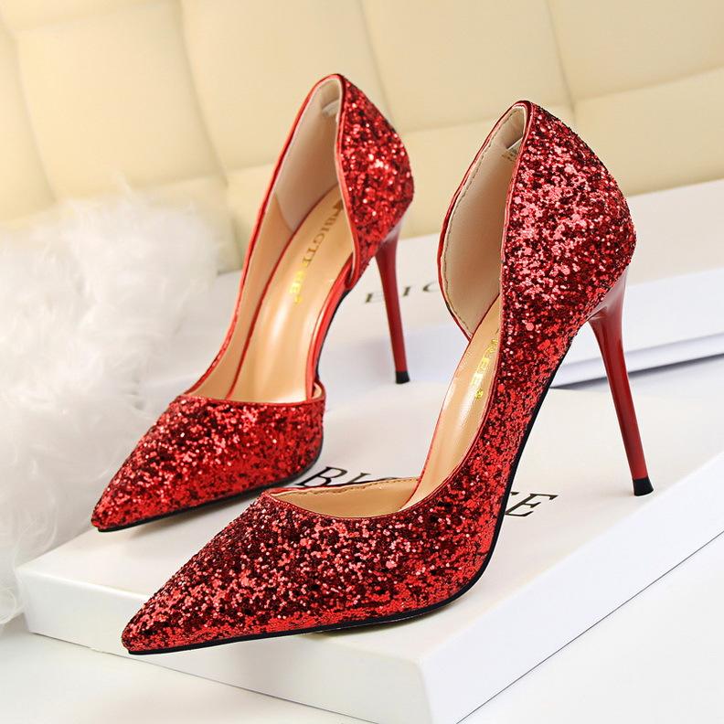 Women's Elegant Glittering Stiletto Heels