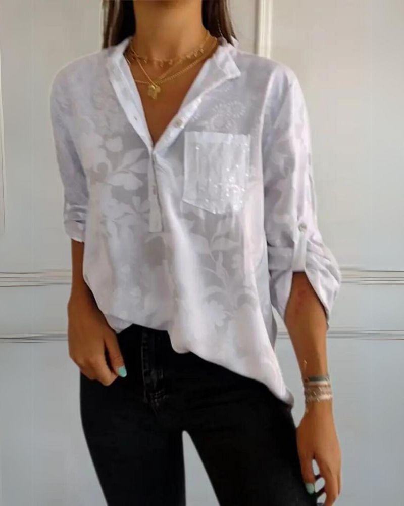Darya Floral Pocket Top - Elena Harper