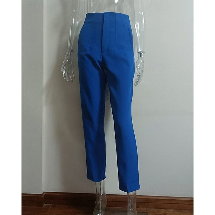 Johanna | Women's High-Waisted Trousers with Loose Straight Leg