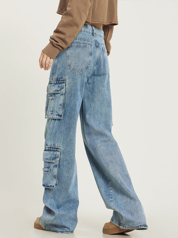 Baggy Cargo Jeans for Women with Relaxed Fit