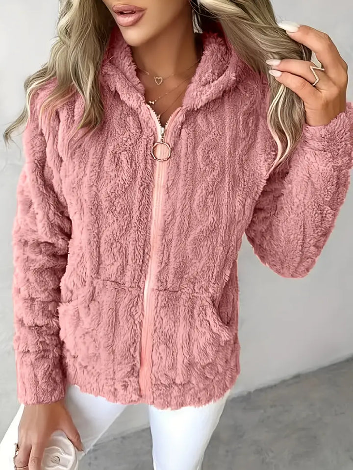 Eleanora Cozy Plush Hoodie, view 5 - Elena Harper