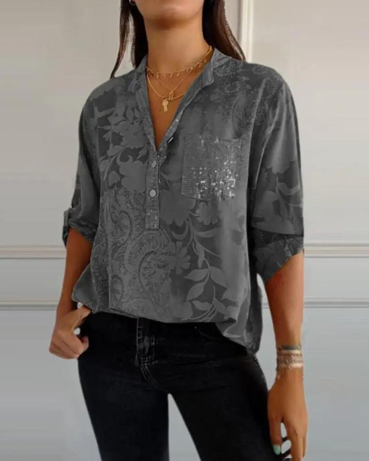 Darya Floral Pocket Top - Elena Harper