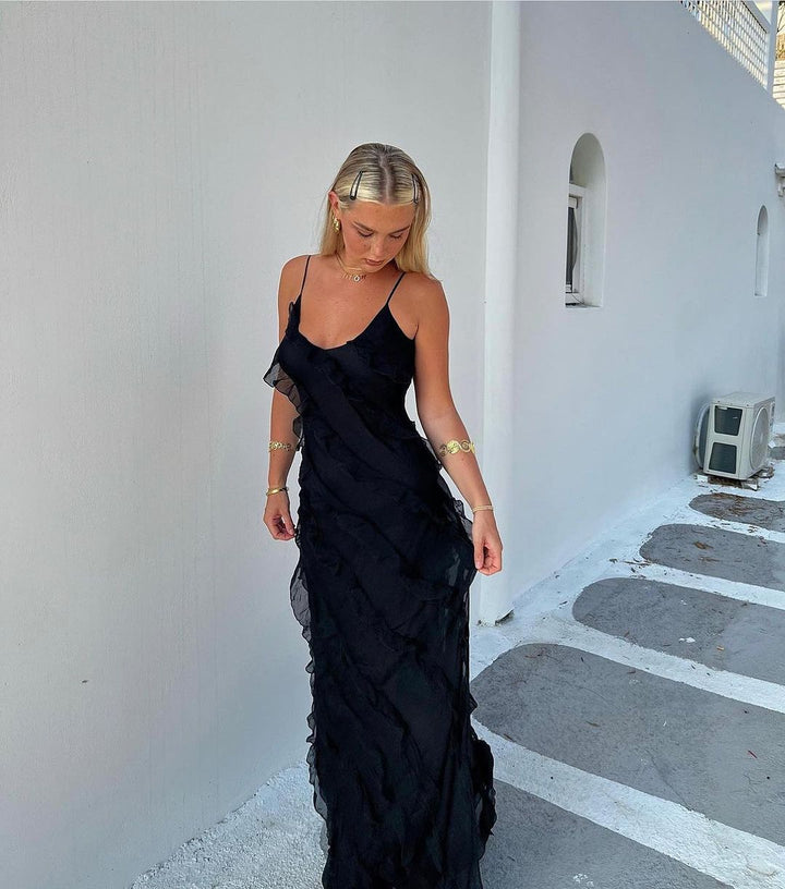 Ruffled Maxi Dress - Elena Harper
