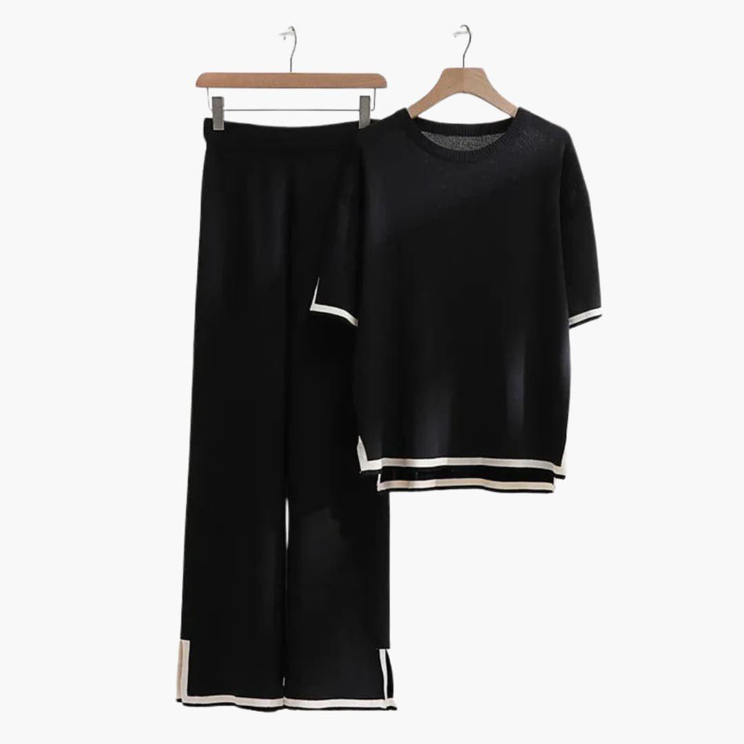 Celine | Casual and Chic Knit Set with Short Sleeves