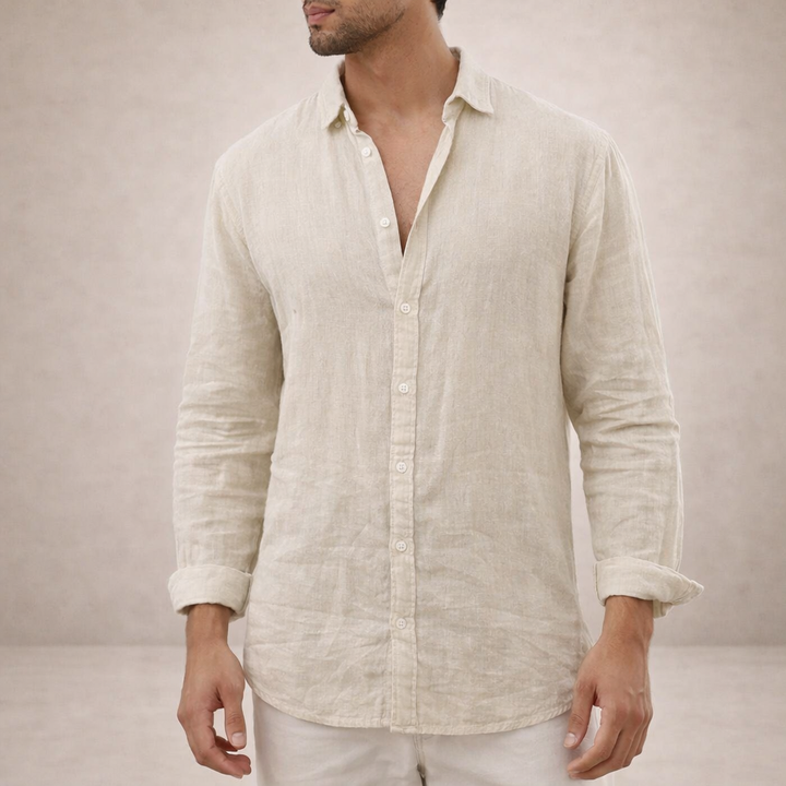 Casual Linen Shirt for Men - Elena Harper
