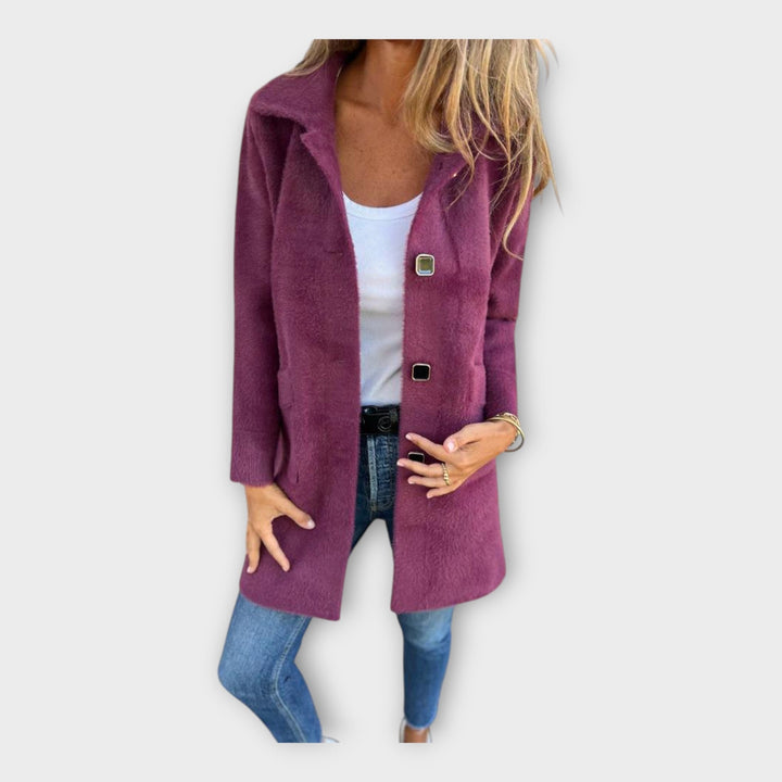 Wool Coat with Elegant Closure - Elena Harper