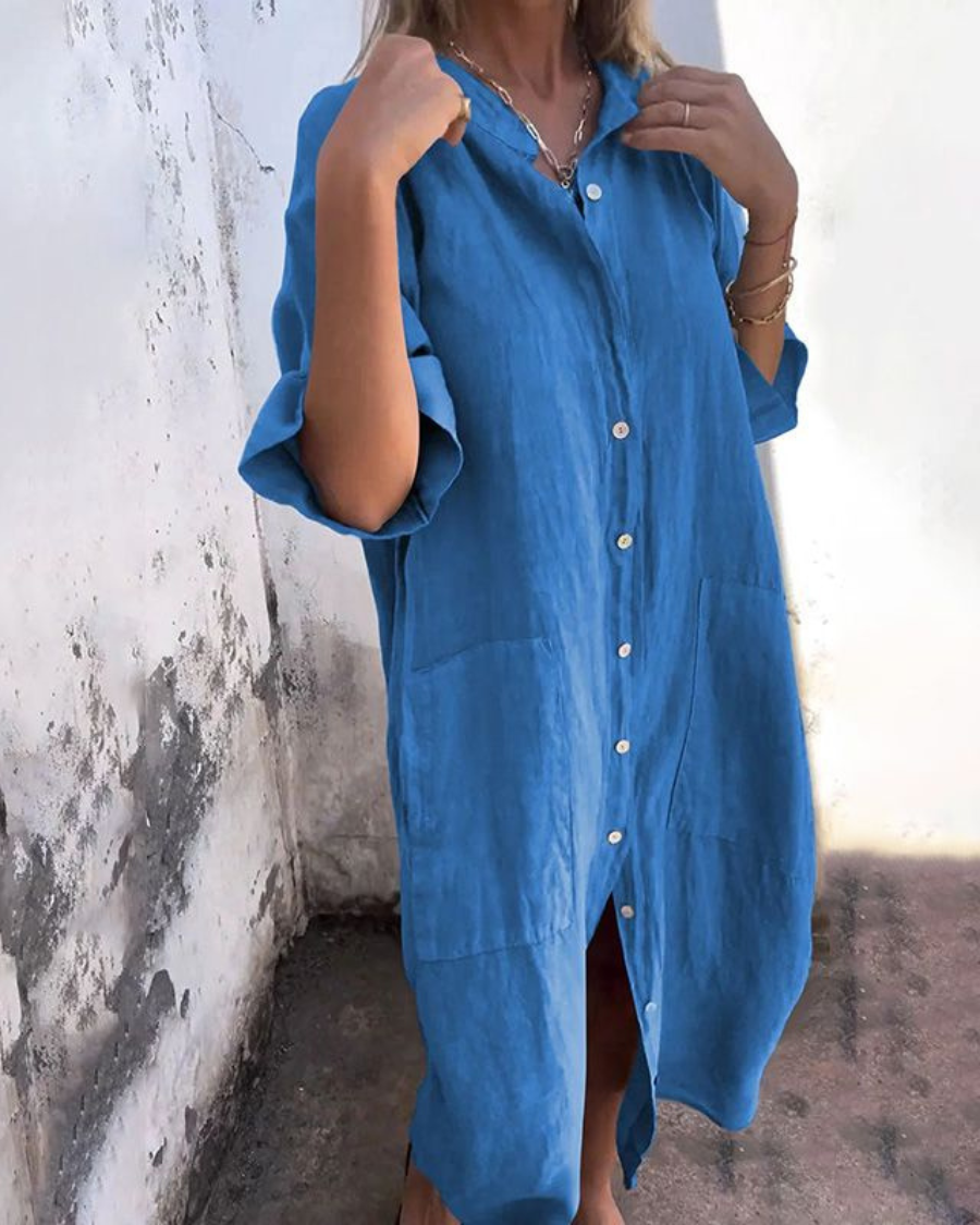 MEIVA - Long Cotton and Linen Dress