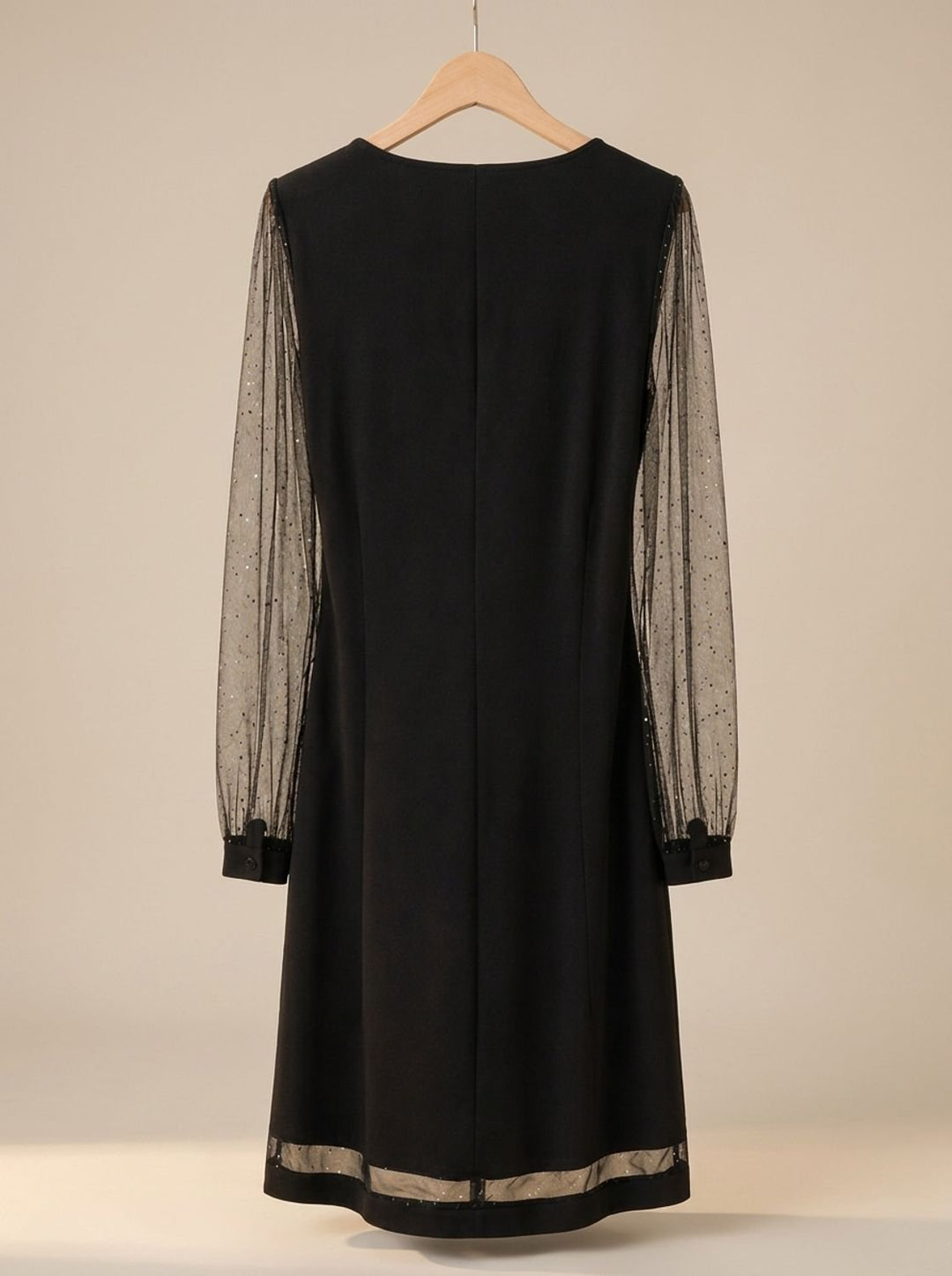 Lisa | Sparkling Mini Party Dress with V-Neck and Mesh Sleeves