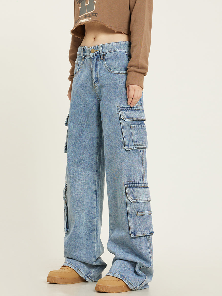 Baggy Cargo Jeans for Women with Relaxed Fit