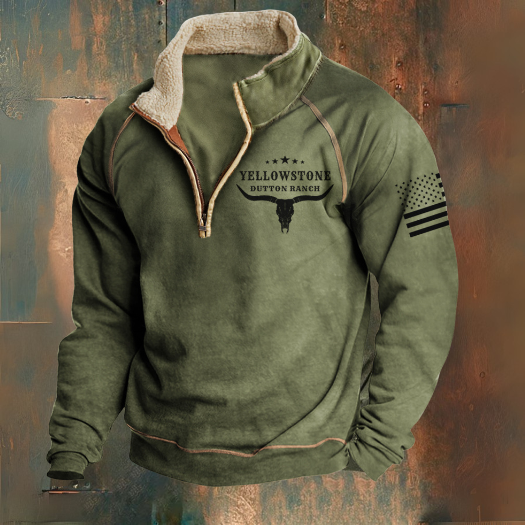 Comfortable Half-Zip Western Style - Elena Harper