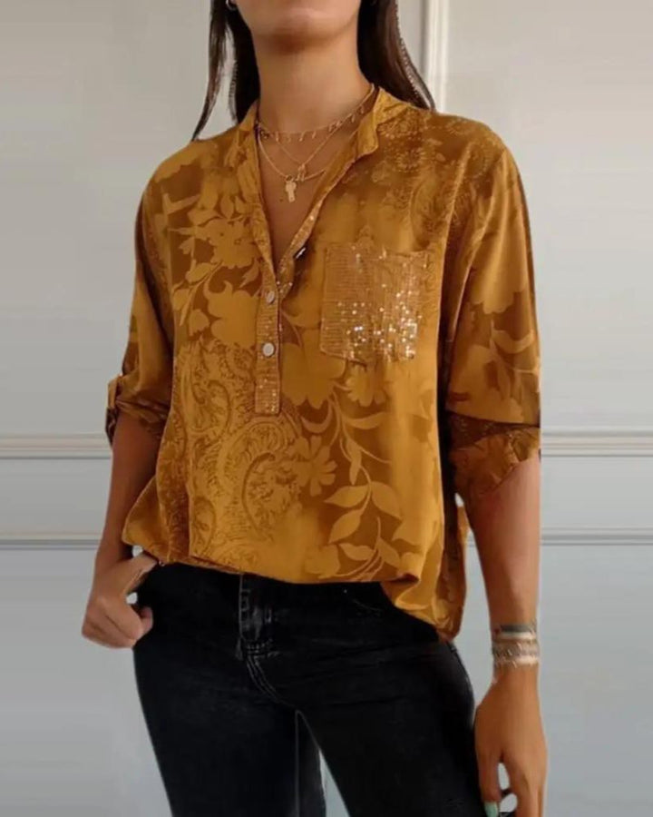 Darya Floral Pocket Top - Elena Harper